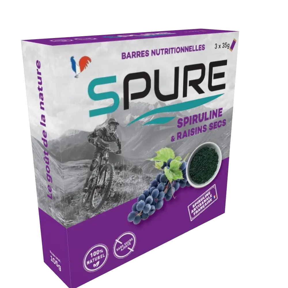 Barres Nutritionnelles Spiruline & Raisins secs